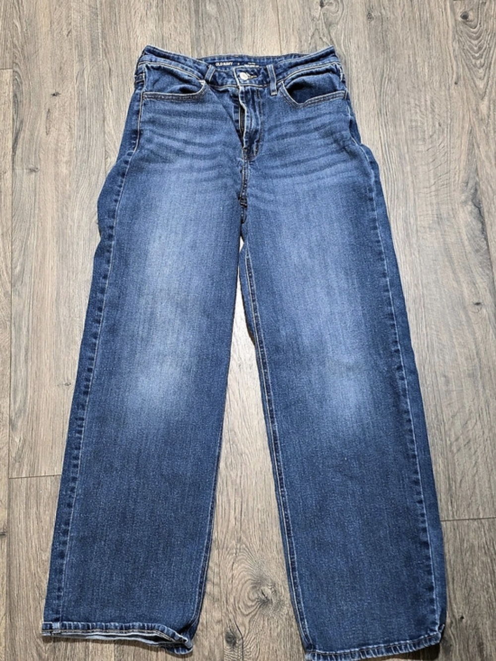 Old Navy Wow Wide Leg High-Rise Wide Leg Jeans Size 8 Blue